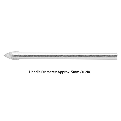 5mm Ceramic Tile Drill Bit for Glass Marble Ferroalloy with Triangular Tip 2