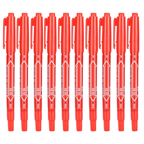 10pcs Double-End Colored Marker Pen Set – QuickDrying Red Art & Writing 1