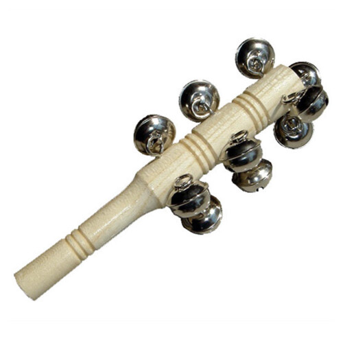 13 Jingles Wood Bell - Handle Rattle Shaker 1