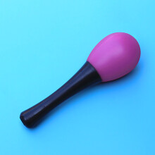 Maracas di plastica per bambini rosa, giocattolo sonaglio per feste, strumento di percussione manuale
