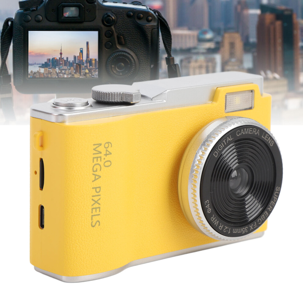 4K 64Mp Digital Camera 2.4" Ips Screen 16X Zoom Rechargeable Light 7901388293462