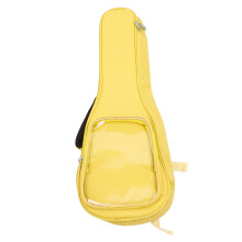 23in Oxford Cloth Guitar & Ukulele Carrying Bag with Transparent Pocket - Yellow