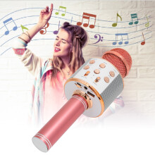 Kabelloses Mikrofon & Bluetooth-Lautsprecher Rose Gold 10mW 1800mAh