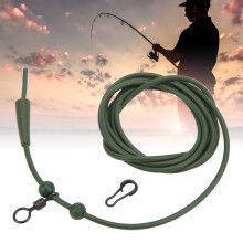 8pcs ABS+Copper Alloy Portable Silicone Carp Fishing Rigs Swivel Set (Green)