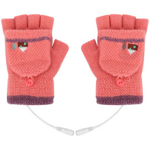Women Double Sided USB Heated Gloves GS92 Warm Thermal Wool 5V