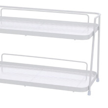 White 2-Tier Countertop Storage Rack