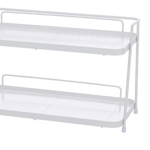 White 2-Tier Countertop Storage Rack