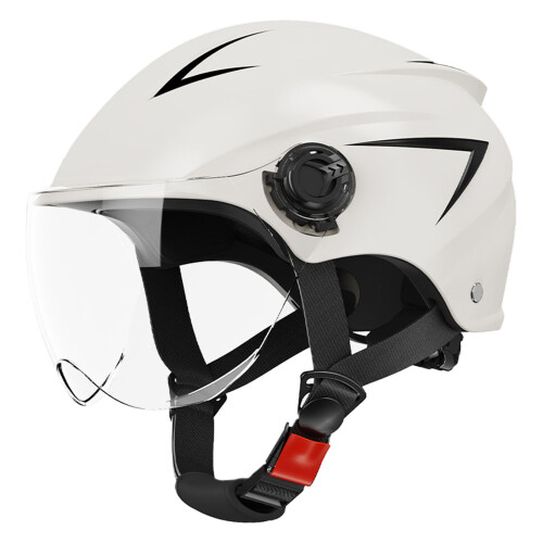 White ABS Flip-Up Half-Face Helmet All-Season 1