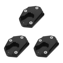 3Pcs Motorcycle Kickstand Pad Black Aluminum Alloy Off Road Stability