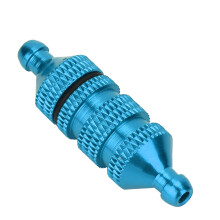 Aluminium Alloy Oil Fuel Filter for RC 1:8 / 1:10 Model Car Engines Blue Finish