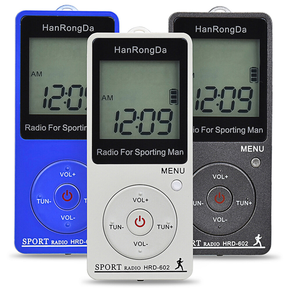 Hrd-602 Portable Fm/Am Radio With Lcd, 400Mah Battery, 32G, Blue 4921388294699