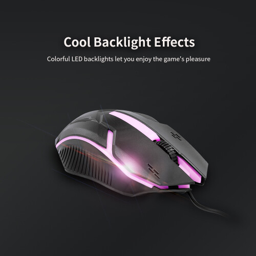 CM-818 Wired Gaming Mouse 1200DPI Ergonomic USB Light Black 1