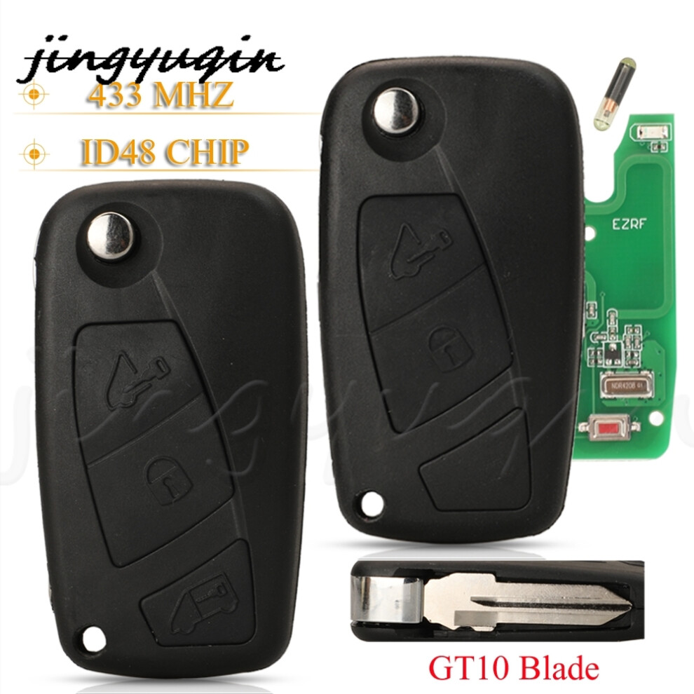 2/3Buttons Flip Remote Car Key Fob 433Mhz Megamos Crypto Id48 Chip For Iveco Daily 2006 - 2011 With Gt10 Sip22 Blade 6935161677188