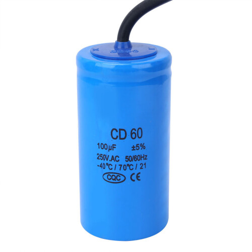 CD60 250V 100uF Explosion Proof Capacitor for Refrigerators 100x50mm 1