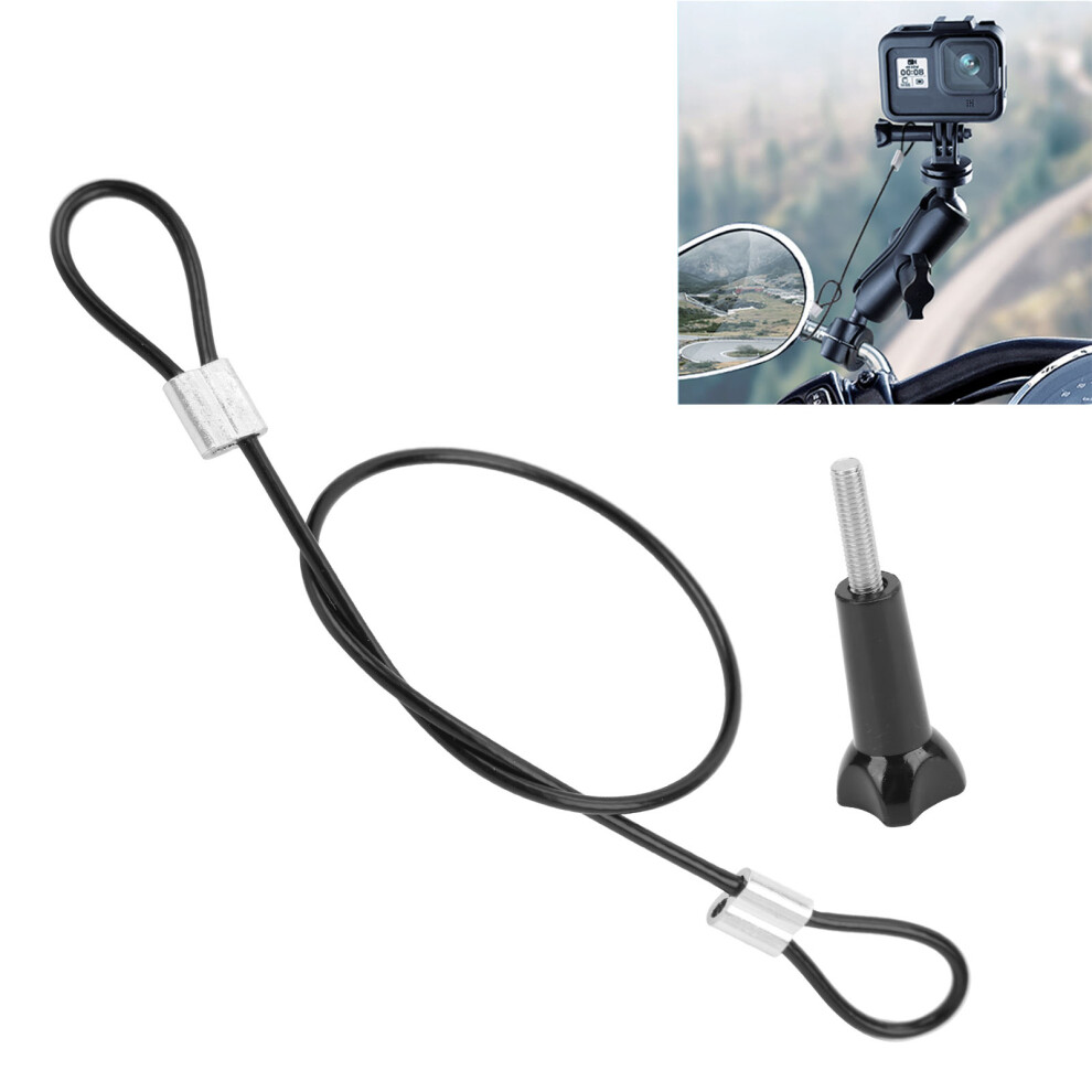 Stainless Steel Tether Lanyard 30Cm For Action Cameras, Black 6941388295111