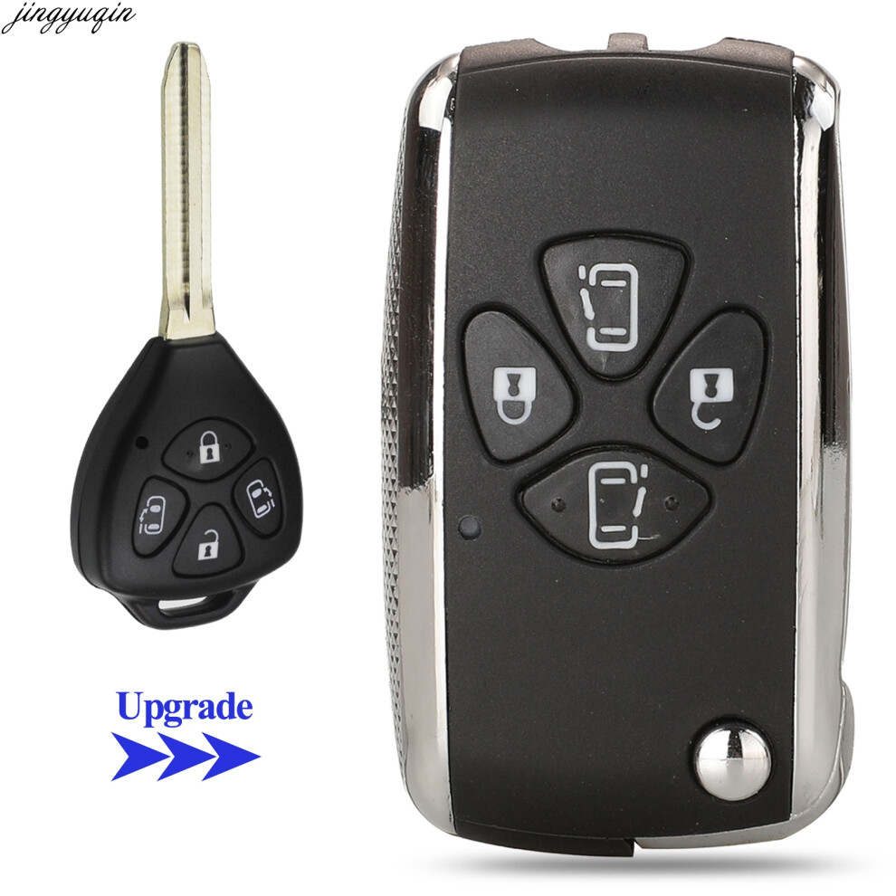 Remote Car Key Case Shell For Toyota Corolla Rav4 Camry Avlon 3B With Panic/4 Buttons Modified Flip Fob 6935161684926