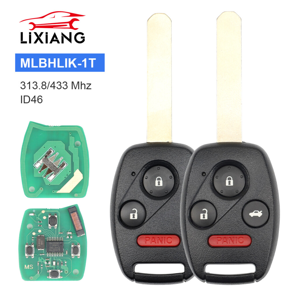 Mlbhlik-1T Car Remote Smart Key 313.8/ 433Mhz For Honda Accord Crv Acura Tl/Zdx Fob Id46 Pcf7961 Chip 2/3/4 Buttons 6935161691788