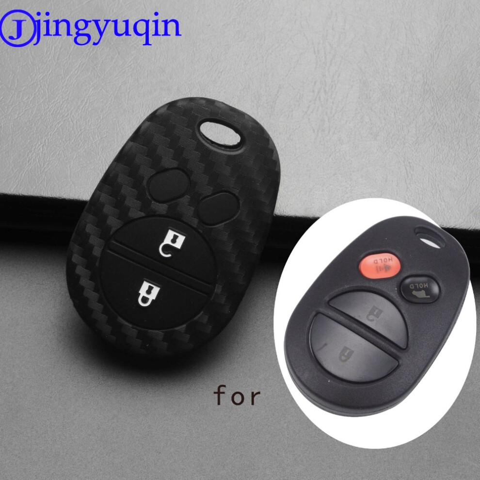 Remote Car Key Case Cover Silicone Fiber For Toyota Sienna/Tundra/Sequoia Holder 6935161684827
