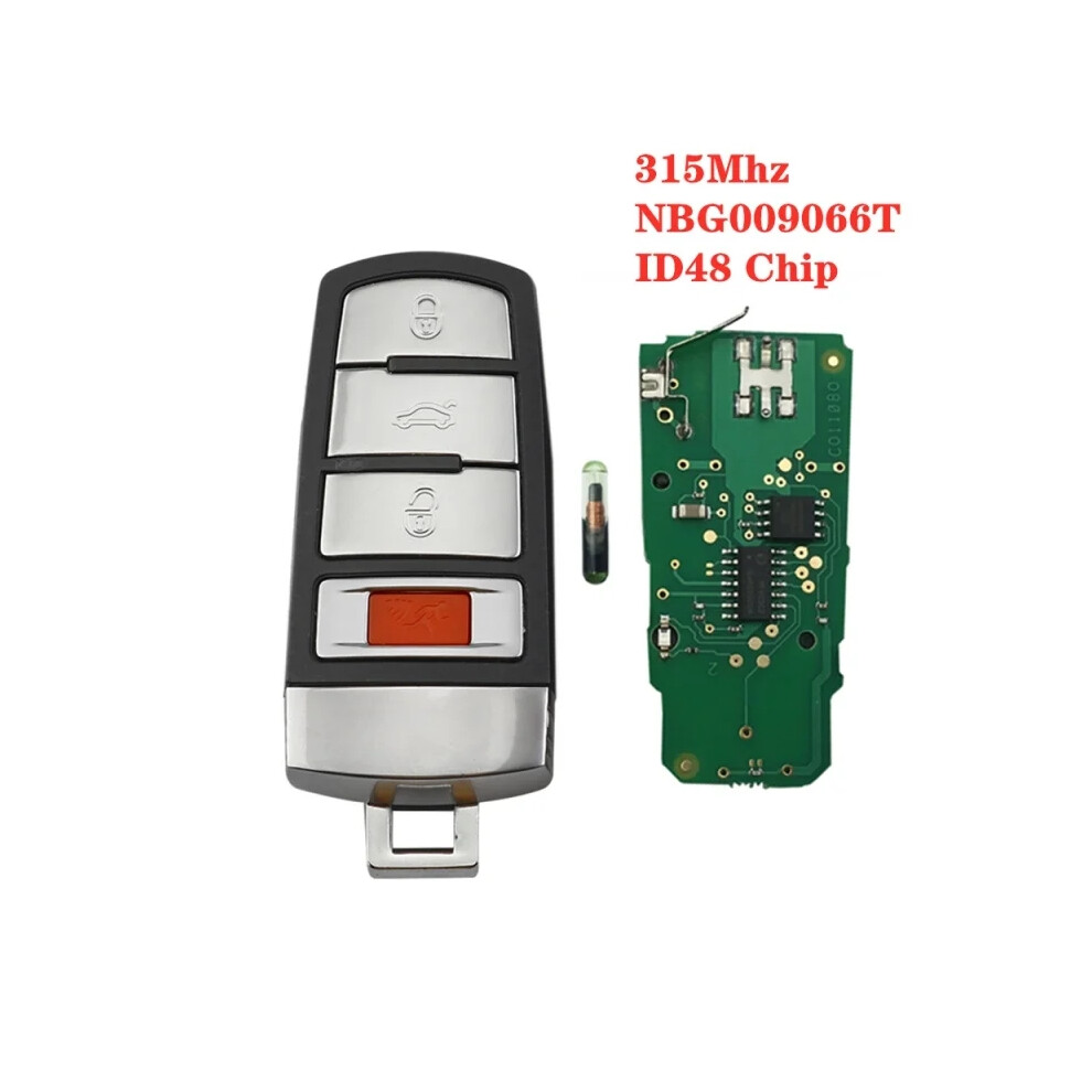 4Bt Keyless Uncut Smart Remote Key Fob For Volkswagen Vw Passat B6 3C B7 Magotan Cc Car Key 315Mhz Id48 Chip 6935161671254