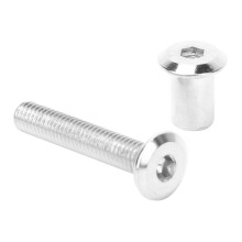 10 Pairs Nickel Plated M6 Hex Socket Screw Nut Kit 12mm Bolts
