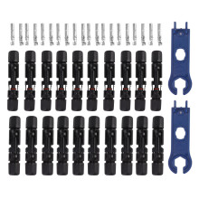 Connettori Solari 10 Coppie Resistenti all'Acqua Antifuoco in Rame e ABS per Cavi