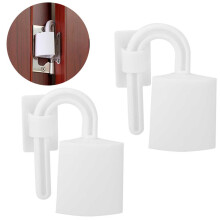 2pcs ABS Door Stopper Clip Safety Lock for Doors >0.9cm Toddler Baby Protect