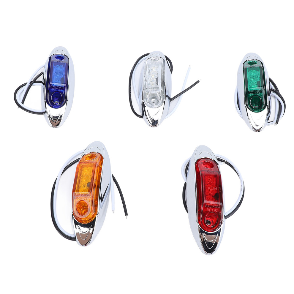 5 Pcs Led Side Marker S, Ip67 Waterproof, Dc10â30V, 2W Light/Red/Yellow 4181388297551