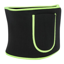 Neoprene Sports Waist Support Belt Nylon Polyurethane Black & Green