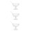 3Ensembles Bols Moderne En Transparent Pour Dessert Glace 1