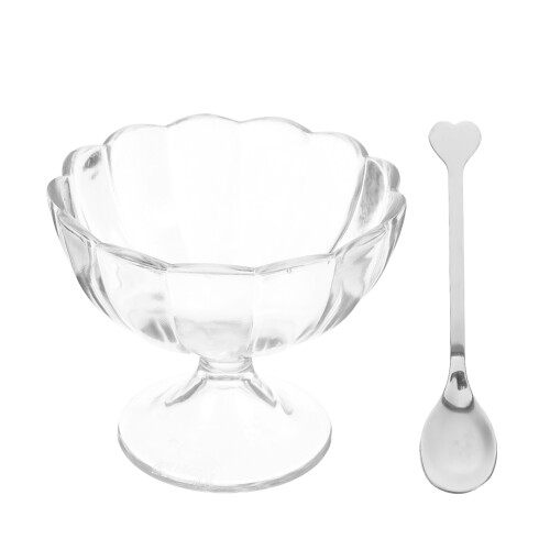 3Ensembles Bols Moderne En Transparent Pour Dessert Glace 2