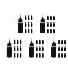 150Pcs Leakproof Black Squeeze Bottles for Precise Glue and Craft Use