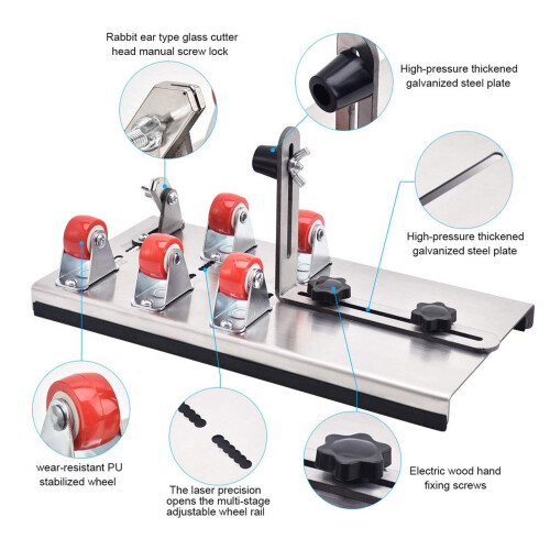 Glass Bottle Cutter 5 Wheels Stainless Steel 2