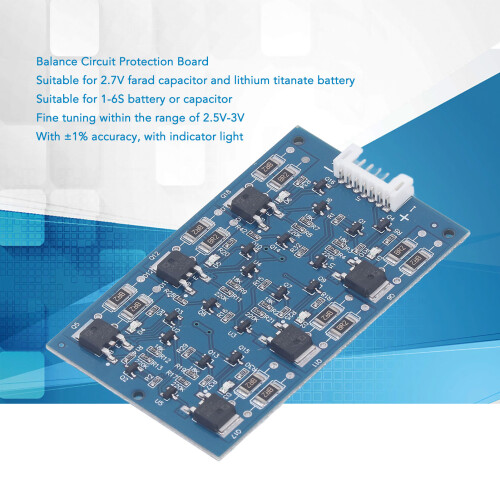 2.7V Farad Cap Prot Board LiTi Battery Balance LED 2