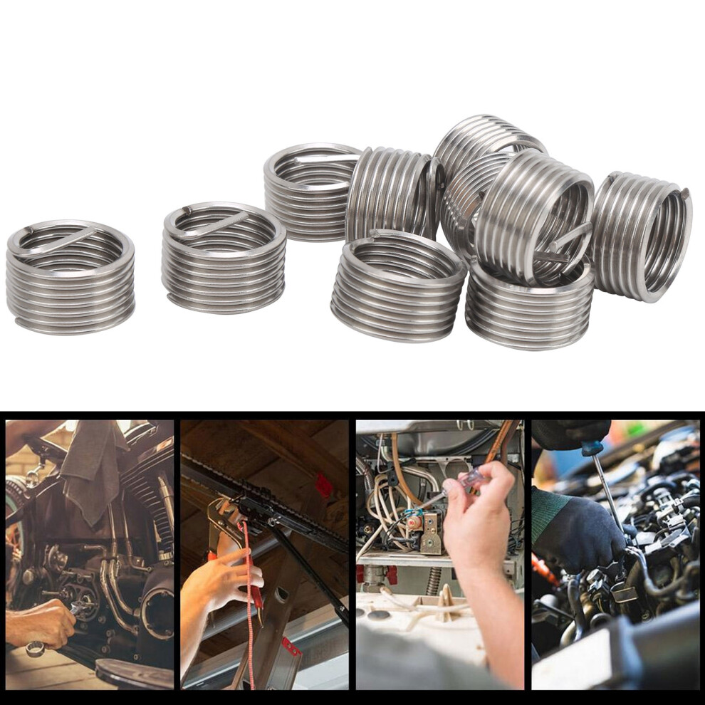 10Pcs Steel Thread Repair Inserts M18 X 21D High-Strength Wire Sleeves 9381388298793