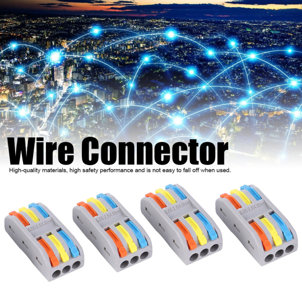 50Pcs 11~28Awg Pct-2-3 Wire Connectors 32A Flame Retardant 7901392630260