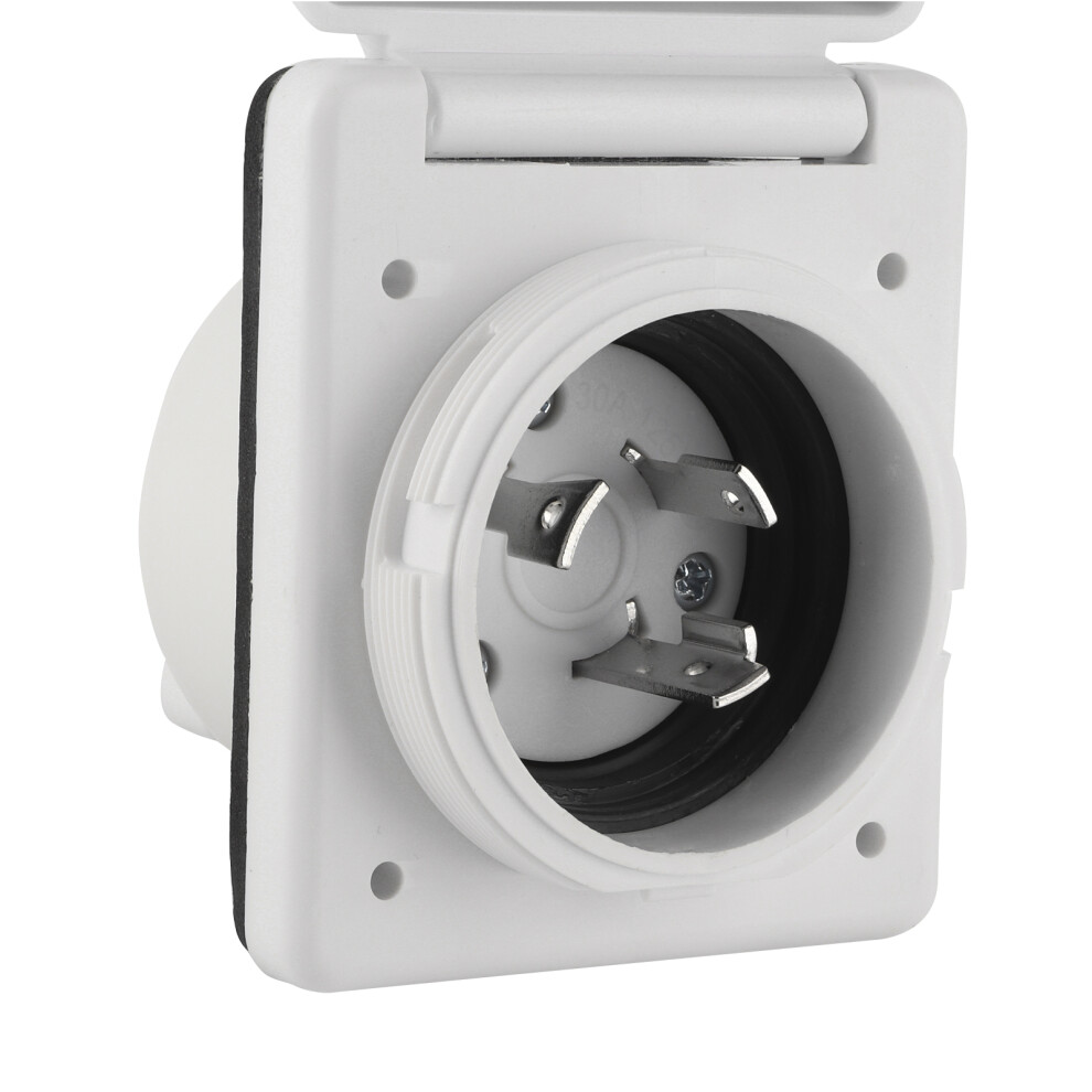 30Amp Rv Power Inlet Outlet Uv Resistant Waterproof Cover & Sturdy Plastic 3061388300820
