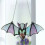 Colorful Bat Window Suncatcher Acrylic 20x8cm 9