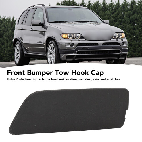 Front Bumper Tow Hook Cover Cap for X5 E53 2003-2006 Right, Dustproof 2