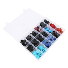170pcs Car AC Valve Core Cap Kit, ABS, M8/M9/M10/1/4/1/8