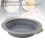 Faltbare runde Silikon-Backform 22 cm grau 4