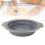 Faltbare runde Silikon-Backform 22 cm grau 7
