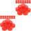 200Pcs Red Plastic Bottle Caps for Kids DIY and Creative Craft Making 1