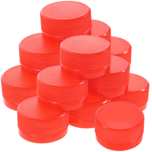200Pcs Red Plastic Bottle Caps for Kids DIY and Creative Craft Making 2