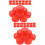 200Pcs Red Plastic Bottle Caps for Kids DIY and Creative Craft Making 8