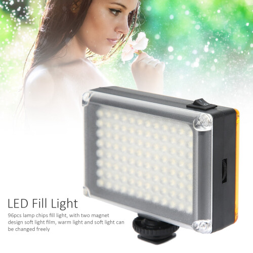 Tragbares LED-Aufhelllicht - 9-11W, 96 Chips, 197g, Schwarz 2