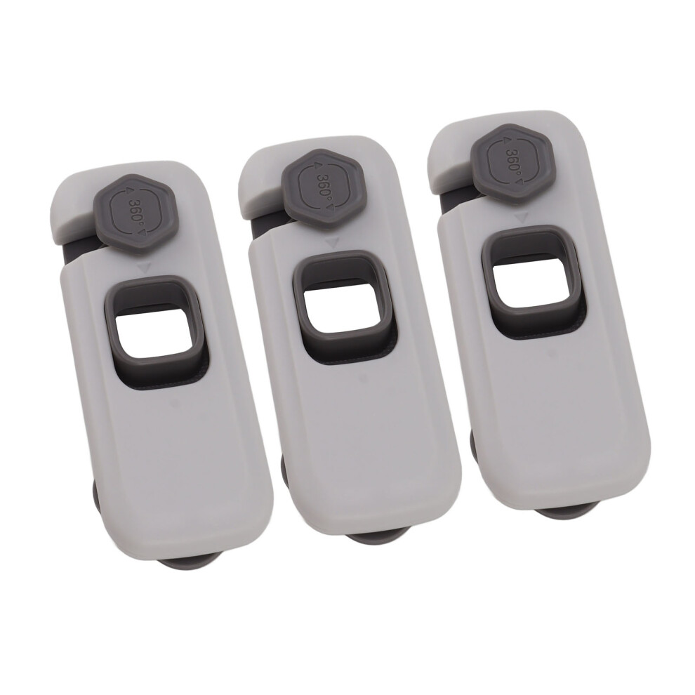 5Pcs Child Safety Locks, Adhesive Drawer Refrigerator Locks Light/Gray
