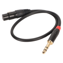 3 Pin XLR to TRS 1/4 Inch Stereo Interconnect 0.5m Balanced Audio Cable