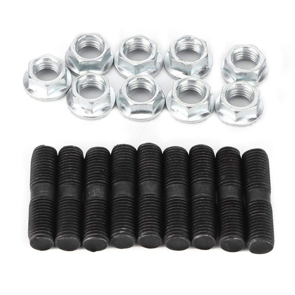 9Pcs M10x1.25 Turbo Studs Lock Nuts Kit For Mitsubishi & Subaru Turbos 8481379311980