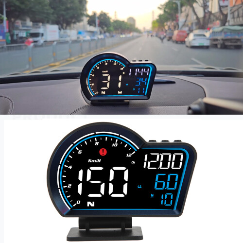 Universal Car HUD Display Speedometer GPS Digital Overspeed Alarm