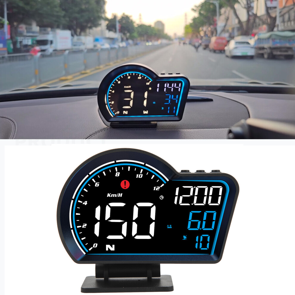 Universal Car Hud Display Speedometer Gps Digital Overspeed Alarm 7901388306018
